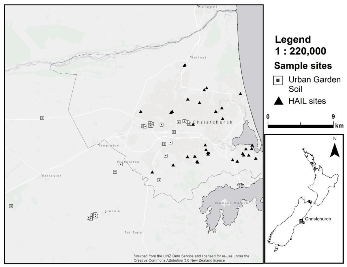 Fig. 1. Map of suburban and rural gardens as well as HAIL sites, where soil samples were taken.