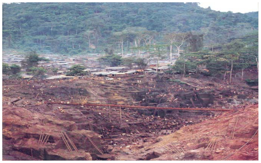 Figure 1. Artisanal gold mine site in the Brazilian Amazon.